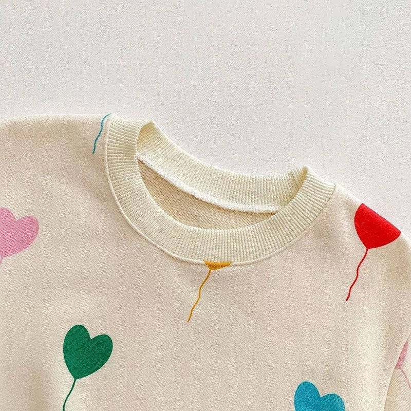 Heart Balloons 2 piece baby set - Hippo Boutique
