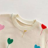 Heart Balloons 2 piece baby set - Hippo Boutique