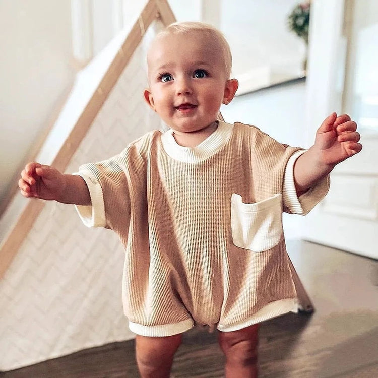 Ribbed T-Shirt Rompers - Hippo Boutique