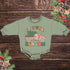 Tis The Season Retro Christmas Baby Oversized Sweatshirt Romper / baby boy / bodysuit / onesie / baby clothes / baby crew / baby girl gift