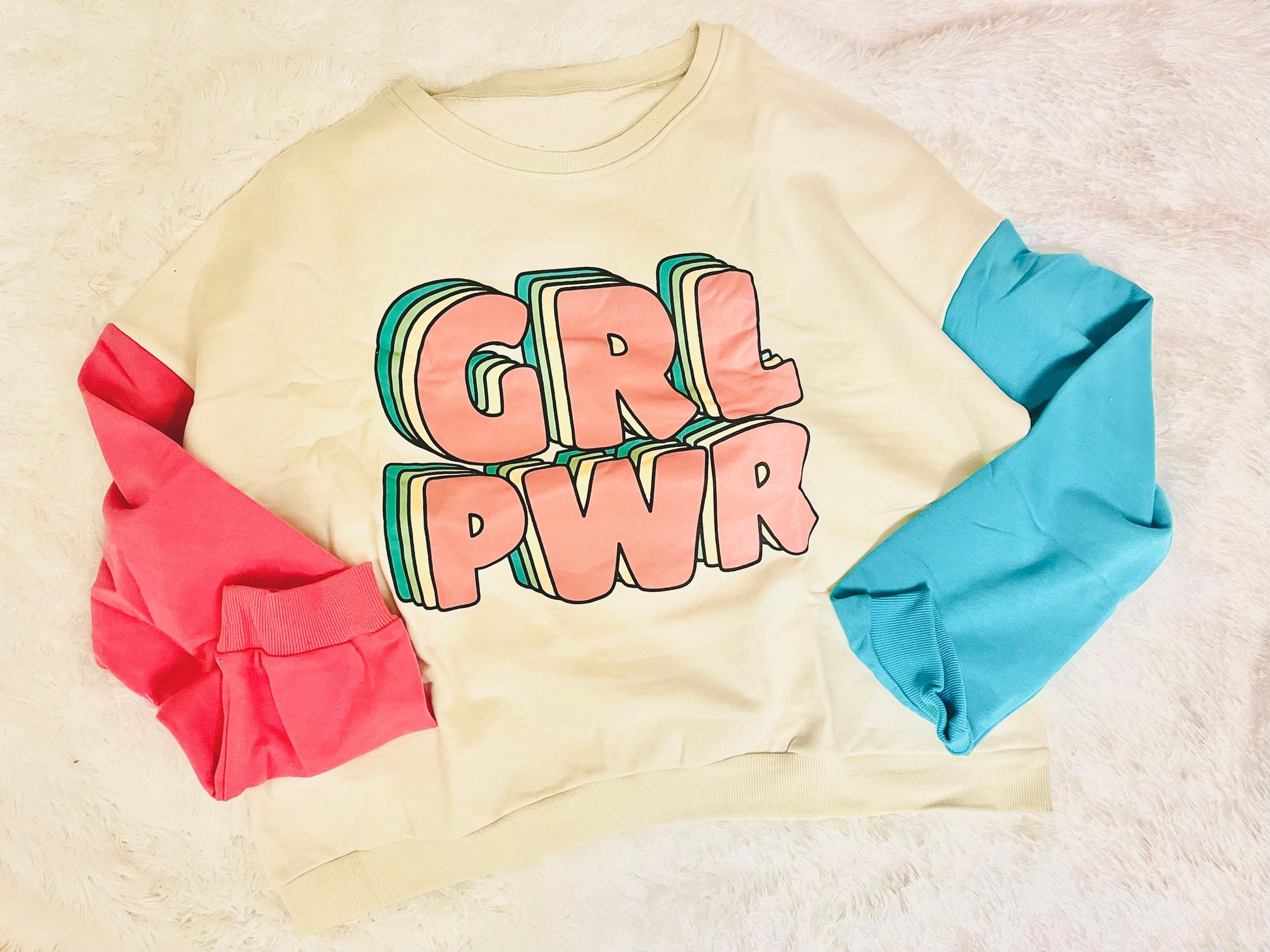 Girl Power Womens Sweatshirt - Hippo Boutique