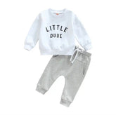 Little Dude Baby Boy Kids and Baby Sweatshirt and Pants 2 PC set - Hippo Boutique