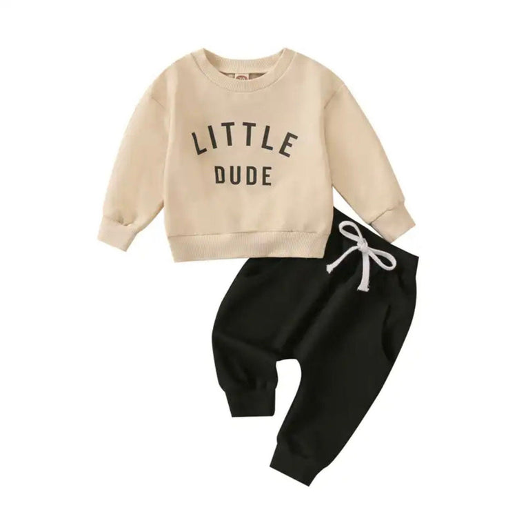 Little Dude Baby Boy Kids and Baby Sweatshirt and Pants 2 PC set - Hippo Boutique