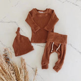 Cotton Waffle Knit Outfit - Hippo Boutique
