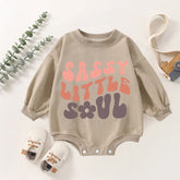 Sassy Little Soul Oversized Sweatshirt Romper/baby clothes/baby sweatshirt/bubble/baby sweater/baby gift/onesie/baby shower/retro