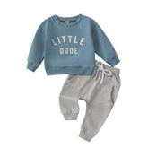 Little Dude Baby Boy Kids and Baby Sweatshirt and Pants 2 PC set - Hippo Boutique