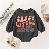 Sassy Little Soul Oversized Sweatshirt Romper/baby clothes/baby sweatshirt/bubble/baby sweater/baby gift/onesie/baby shower/retro