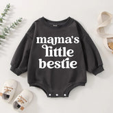 Baby Mamas Bestie Oversized Sweatshirt Romper/baby clothes/baby sweatshirt/bubble/baby girl boy/baby gift/onesie/baby shower/infant/newborn