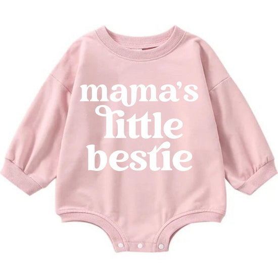 Baby Mamas Bestie Oversized Sweatshirt Romper/baby clothes/baby sweatshirt/bubble/baby girl boy/baby gift/onesie/baby shower/infant/newborn