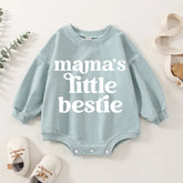 Baby Mamas Bestie Oversized Sweatshirt Romper/baby clothes/baby sweatshirt/bubble/baby girl boy/baby gift/onesie/baby shower/infant/newborn