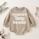 Baby Mamas Bestie Oversized Sweatshirt Romper/baby clothes/baby sweatshirt/bubble/baby girl boy/baby gift/onesie/baby shower/infant/newborn