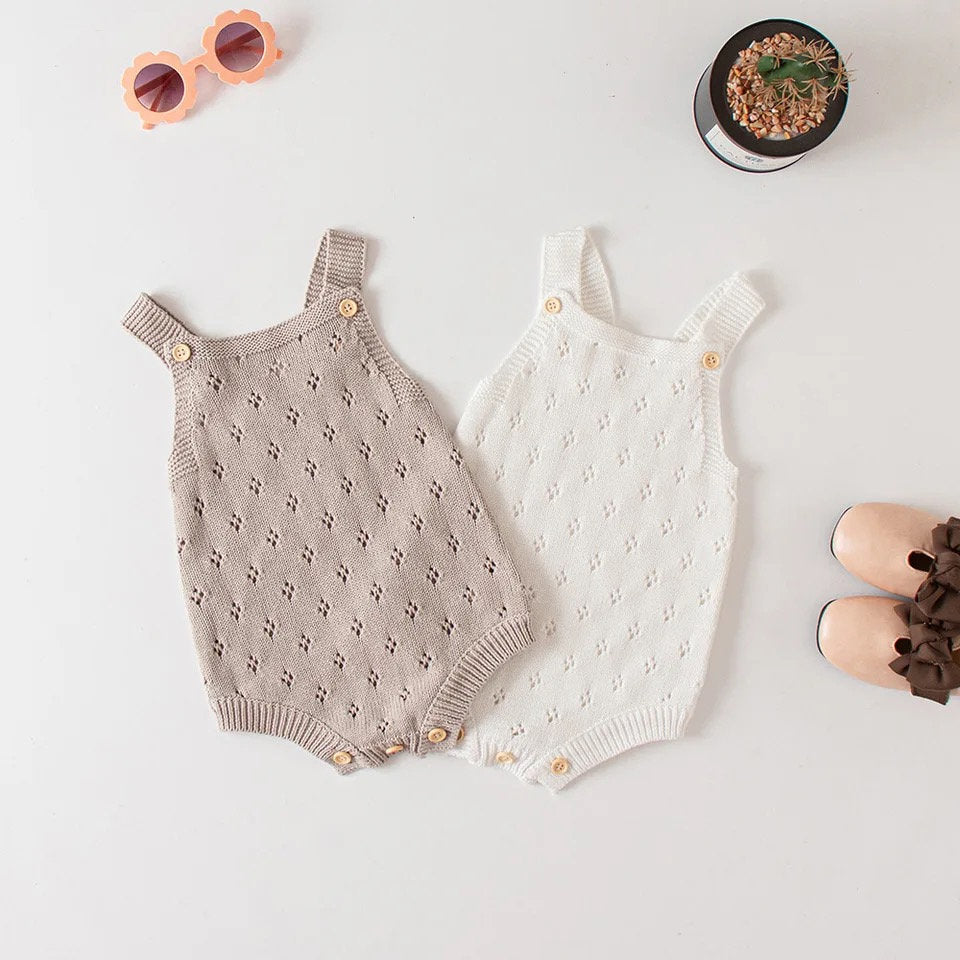 Baby knitted Coverall ROMPER Onesie/infant/baby onesie/baby clothes/Summer/bodysuit/baby girl/soft/jumpsuit/baby shower/gift