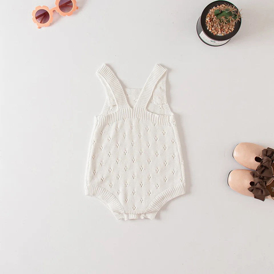Baby knitted Coverall ROMPER Onesie/infant/baby onesie/baby clothes/Summer/bodysuit/baby girl/soft/jumpsuit/baby shower/gift