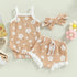 Baby Girl Summer Clothes Sets | Cotton Newborn Girl Outfit | Ribbed Ruffle Sleeveless Rompers+Shorts+Headband | Beach Outfits Sets