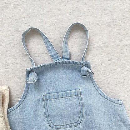 Baby And toddler sleeveless denim bubble romper bodysuit, infant, onesie, beach outfit, summer, jean,