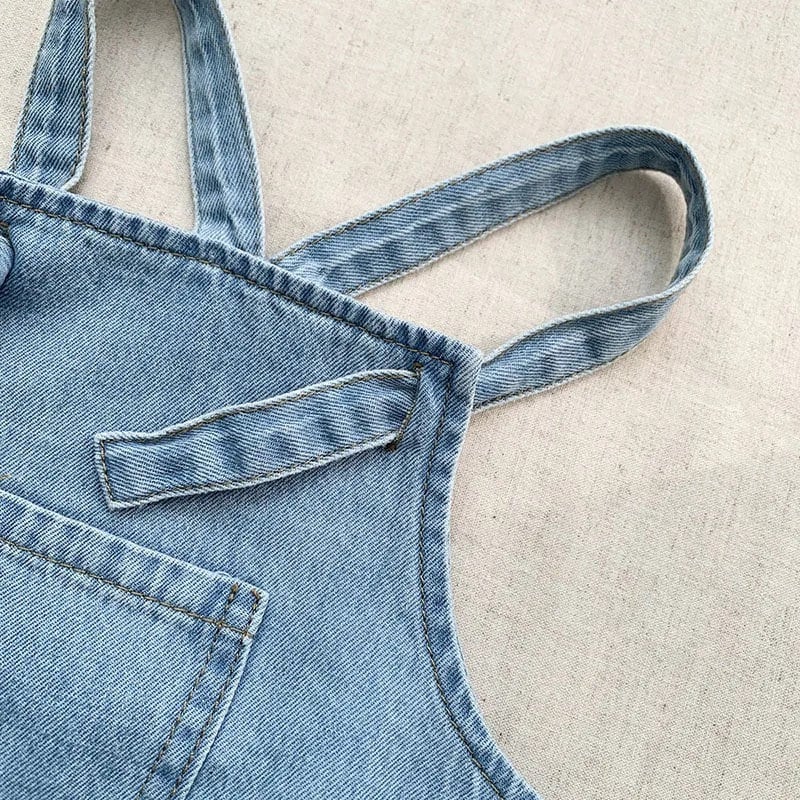 Baby And toddler sleeveless denim bubble romper bodysuit, infant, onesie, beach outfit, summer, jean,
