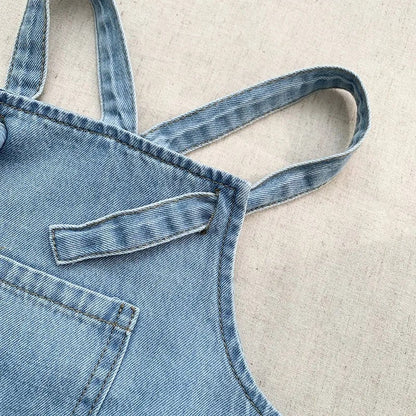 Baby And toddler sleeveless denim bubble romper bodysuit, infant, onesie, beach outfit, summer, jean,