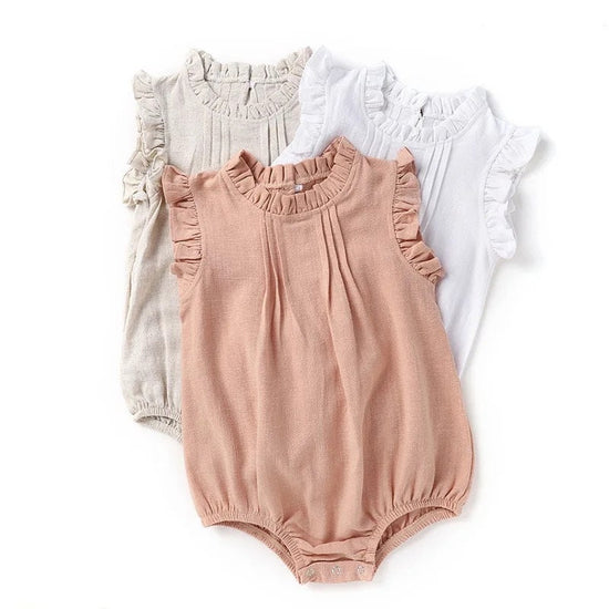 Baby and toddler sleeveless ruffle ROMPER bodysuit, infant, outfit, Sumer, onesie, jumpsuit, baby girl, baby boy
