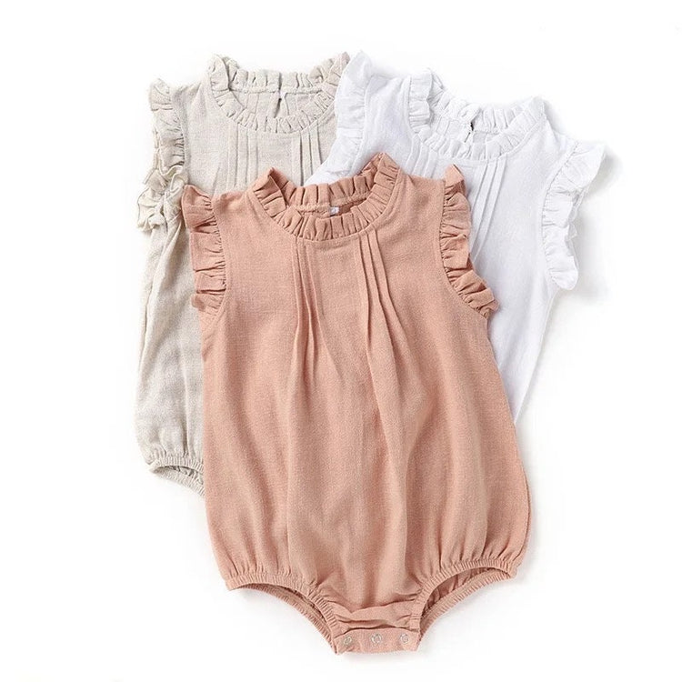 Baby and toddler sleeveless ruffle ROMPER bodysuit, infant, outfit, Sumer, onesie, jumpsuit, baby girl, baby boy