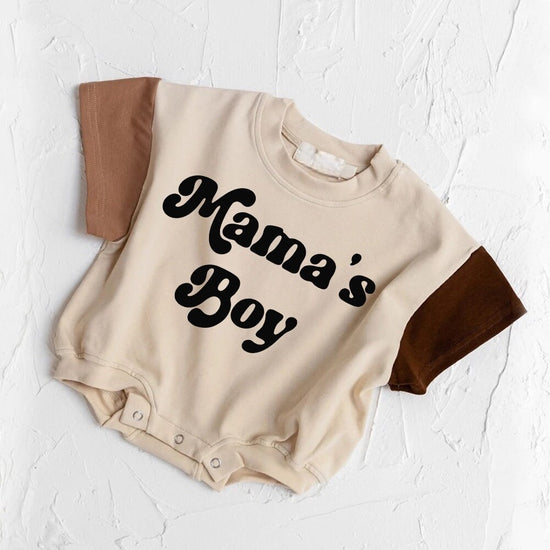 Newborn baby and kids Mama’a Boy SHORT sleeve ROMPER bodysuit, Crewneck, summer wear, cotton clothes SOFT onesie, infant, baby boy
