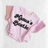 Baby & toddler Mama’a Bestie tshirt bubble ROMPER bodysuit, newborn, baby gift, cotton clothes, onesie, infant, baby girl