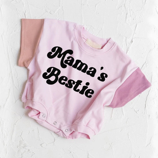 Baby & toddler Mama’a Bestie tshirt bubble ROMPER bodysuit, newborn, baby gift, cotton clothes, onesie, infant, baby girl