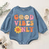 baby & toddler good vibes only Oversized SWEATSHIRT Romper bodysuit/baby clothes/baby sweatshirt/bubble/baby gift/onesie/retro/baby girl boy