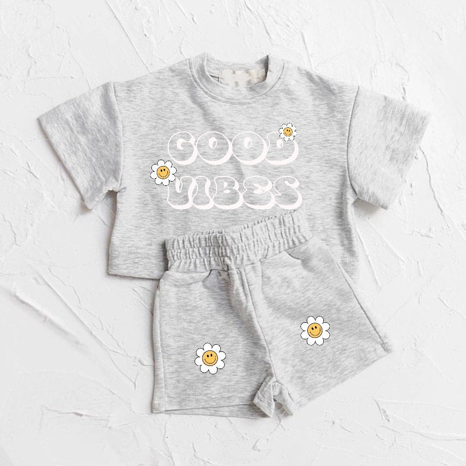 Good Vibes T-Shirt & Shorts Set - Hippo Boutique