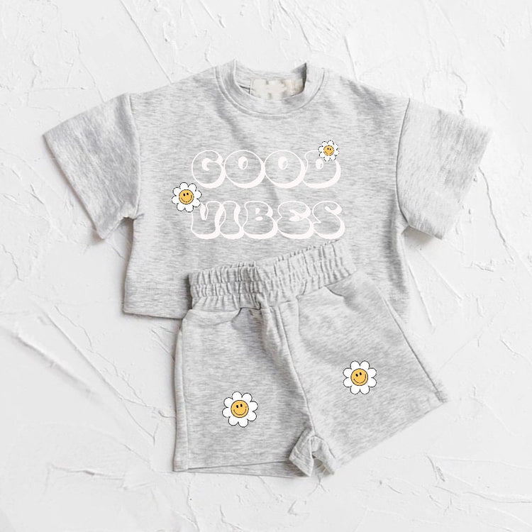 Good Vibes T-Shirt & Shorts Set - Hippo Boutique