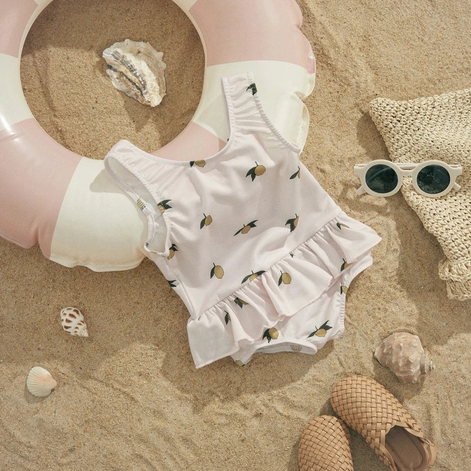 Baby Girls One-piece Swimsuit, Summer Children/Print Sleeveless Swimwear for Vacation infant swimwear, neutral, baby girl