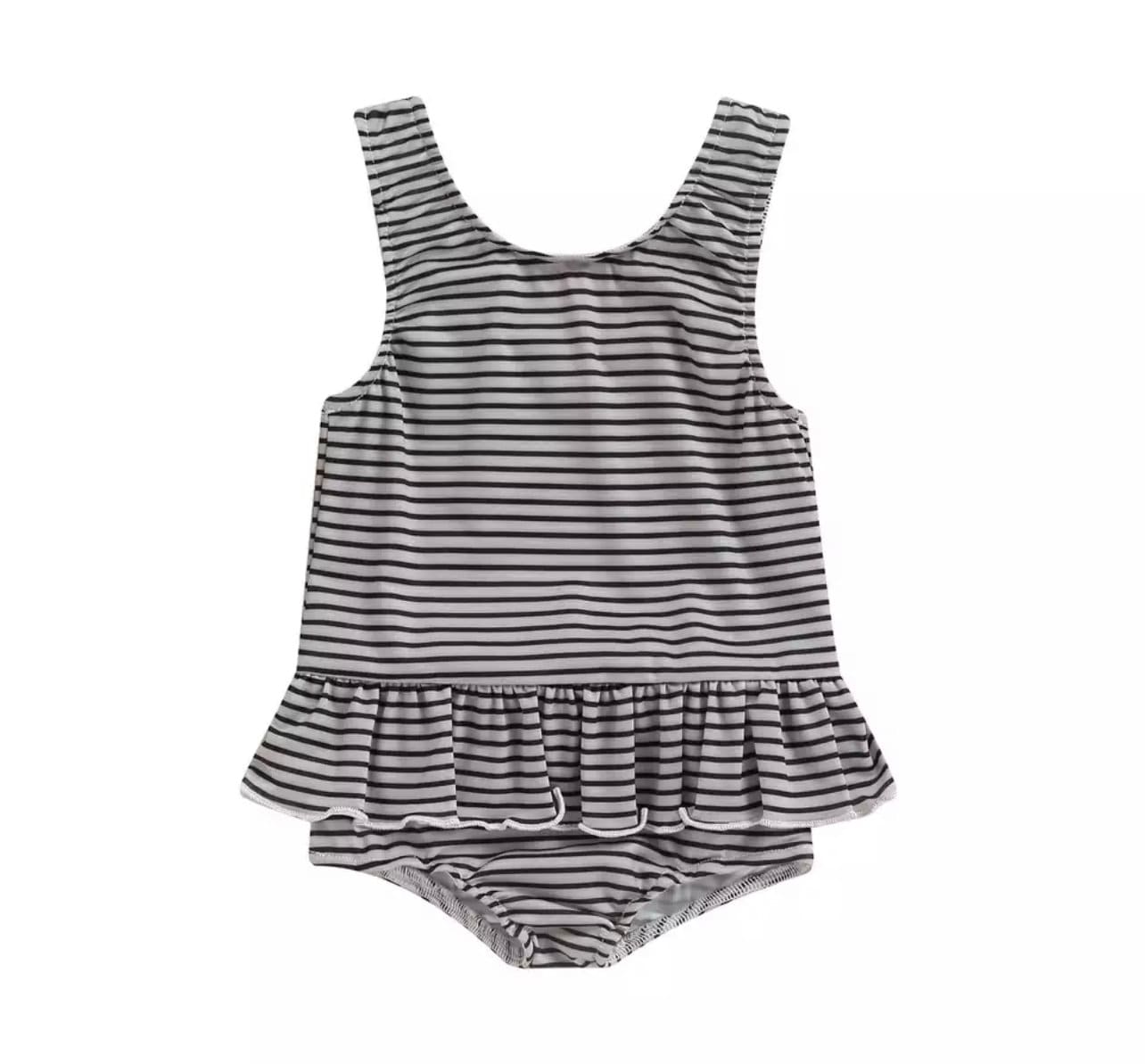 Baby Girls One-piece Swimsuit, Summer Children/Print Sleeveless Swimwear for Vacation infant swimwear, neutral, baby girl