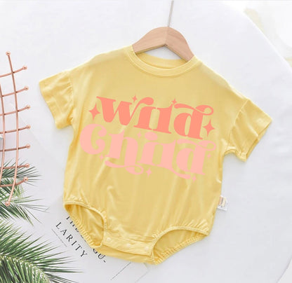 Wild Child Baby and kids t-shirt bubble ROMPER bodysuit/baby clothes/baby onesie/shirt/bubble onesie/onesie/baby gift/infant/summer
