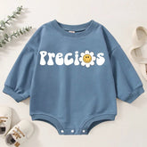 Retro Precious Oversized Sweatshirt Romper/baby clothes/newborn sweatshirt/bubble/sweater/baby gift/onesie/announcement/baby girl and boy