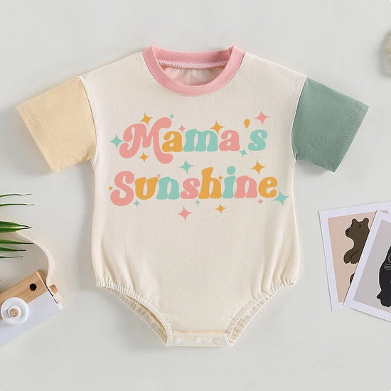 Color Block Mama’s Sunshine T-Shirt Romper - Hippo Boutique