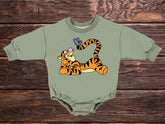 Baby and kids Tigger Soft Sweatshirt ROMPER bodysuit/baby clothes/sweatshirt/crewneck/newborn/baby girl/infant/bubble onesie/boy