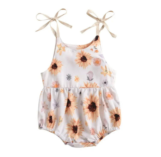 Floral Print Bubble Romper Dress - Hippo Boutique