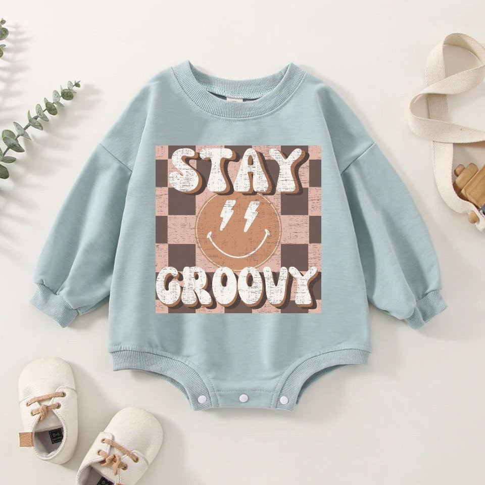 Stay Groovy Retro Sweater Romper - Hippo Boutique