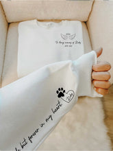 Dog and pet MEMORIALS angel sweatshirts and hoodies with name and quote on sleeve/sweatshirt/rip/loss/memorial/memory/gift/women/unisex/cat