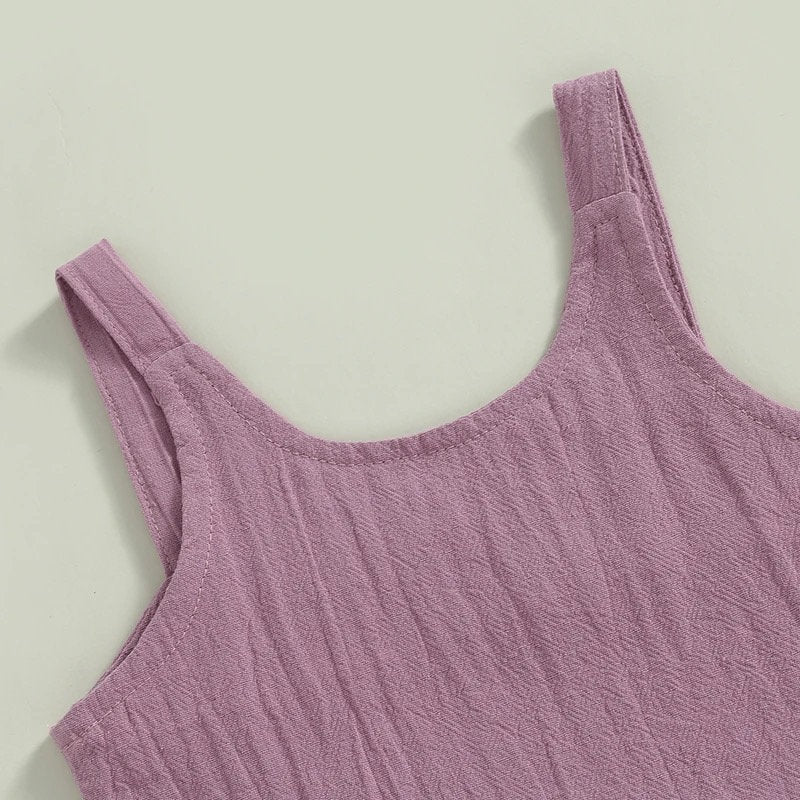 Checkered Ruffled Tank Set - Hippo Boutique