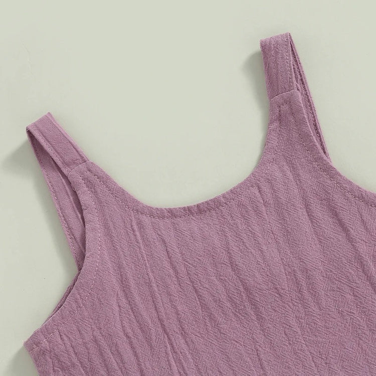 Checkered Ruffled Tank Set - Hippo Boutique