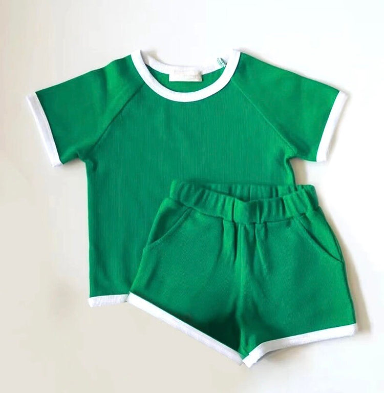 Colorblock T-Shirt & Shorts Set - Hippo Boutique