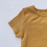 Baby and kids unisex Ribbed Bamboo Clothing set, outfit, shirt, shorts, summer, baby girl, baby gift, newborn, tshirt, crewneck, baby boy - Hippo Boutique