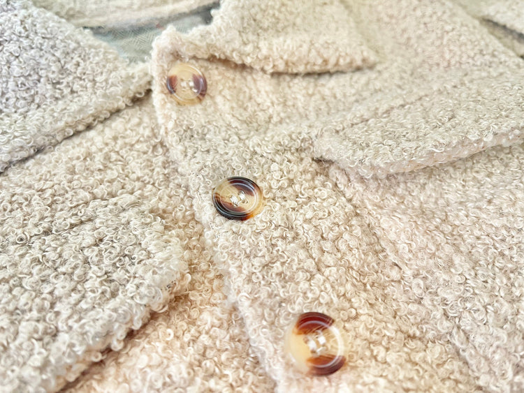 Fuzzy Plaid Jacket - Hippo Boutique