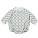 Baby And kids Checkered Bubble stweatshirt Romper/baby clothes/baby girl/baby boy/baby gift/baby sweatshirt/cotton/baby shower/infant/retro