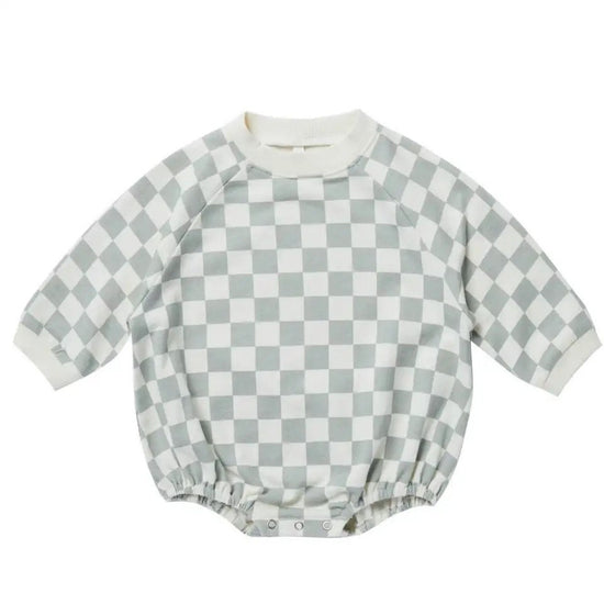 Baby And kids Checkered Bubble stweatshirt Romper/baby clothes/baby girl/baby boy/baby gift/baby sweatshirt/cotton/baby shower/infant/retro