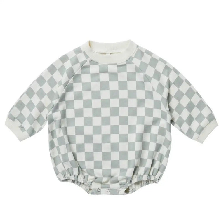 Baby And kids Checkered Bubble stweatshirt Romper/baby clothes/baby girl/baby boy/baby gift/baby sweatshirt/cotton/baby shower/infant/retro