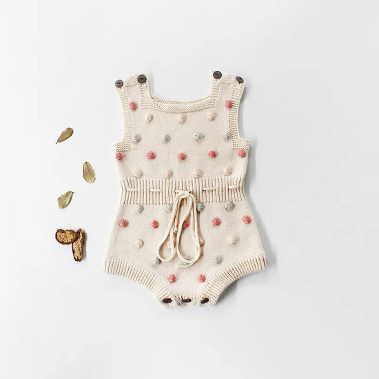 Rainbow Knit Sleeveless Romper - Hippo Boutique