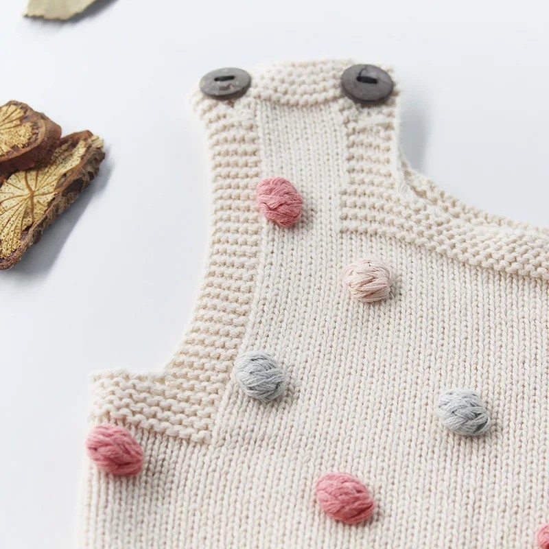 Rainbow Knit Sleeveless Romper - Hippo Boutique