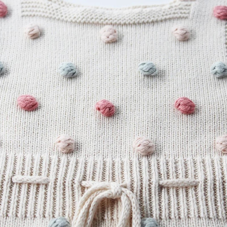 Rainbow Knit Sleeveless Romper - Hippo Boutique