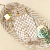 Checkered Knit Suspenders - Hippo Boutique